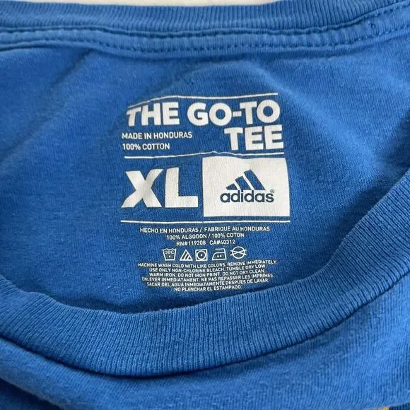 Golden State Warriors Stephen Curry T-Shirt, #30, Blue, Adidas XL - Picture 4 of 7